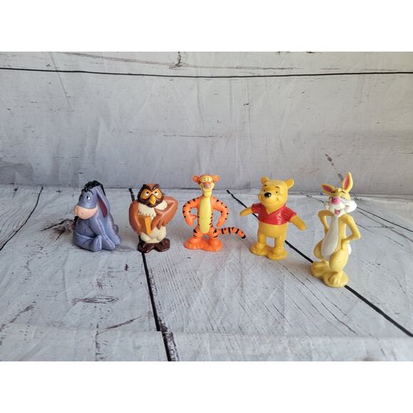 Disney Winnie The Pooh PVC Figure Lot Owl Tigger Eeyore Rabbit Cake Toppers - Picture 1 of 8